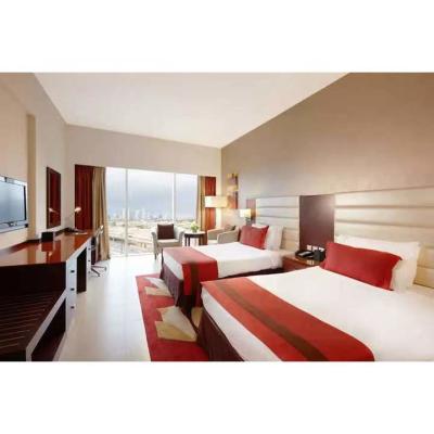 China Plywood MDF High End Hotel Furniture Veneer Finishing 4 Piece Bedroom Set for sale