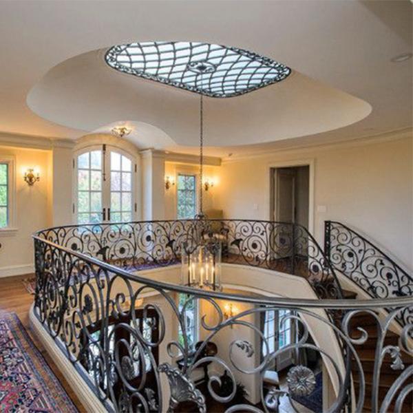 Quality ISO9001 Apartment Balcony Wrought Iron Handrails For Indoor Steps for sale