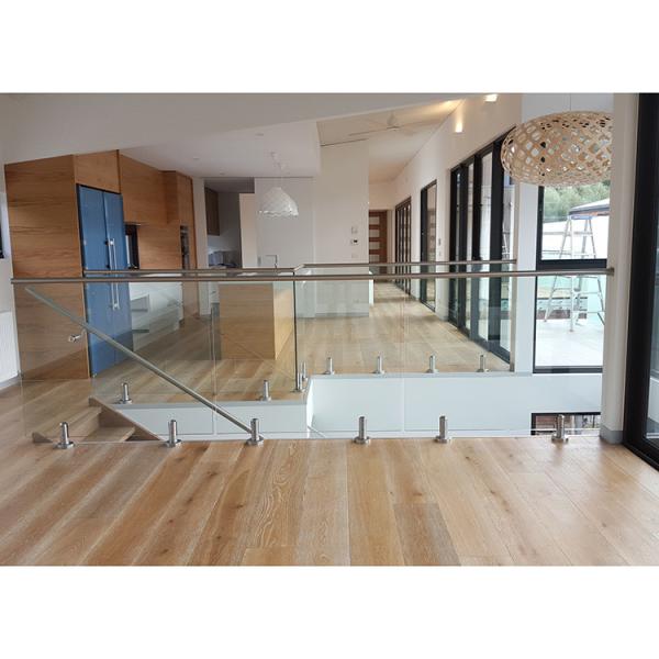 Quality Top HandRail Indoor Frameless Glass Balustrade Staircase Guard Rail On Stairs for sale