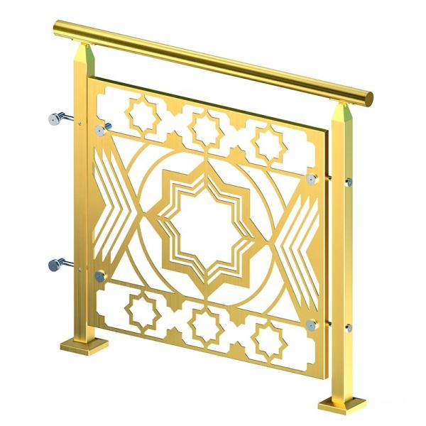 Quality Custom Metal Decorative Railing SS Baluster Stainless Steel Plate Railing For for sale