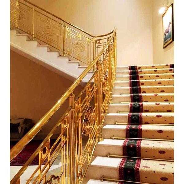 Quality Custom Metal Decorative Railing SS Baluster Stainless Steel Plate Railing For Stairs for sale