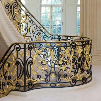China Ringhiera Delle Scale Interior Stair Railings Anti Rust Wrought Iron Stair Balusters for sale
