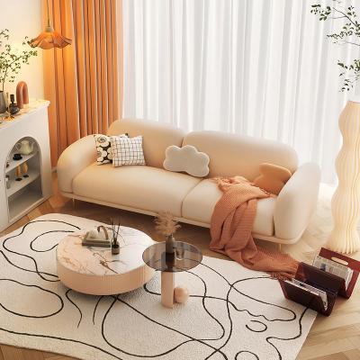 China Sala de estar Sofa Sectional Simple Modern Furniture de Seater de la franela 3 del apartamento en venta
