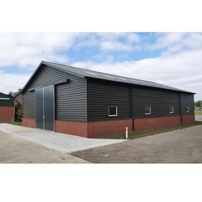 China 50mm 75mm Sandwich Panel Pole Barn Warehouse Prefab Steel Structure Shed Workshop for sale