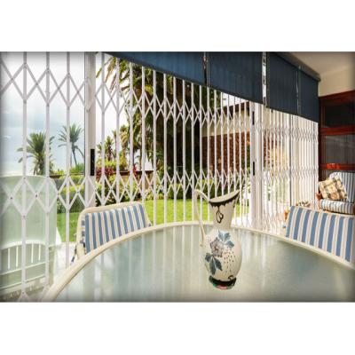 China Durable Concertina Grille Villa Aluminium Frame Windows With Burglar Bars for sale