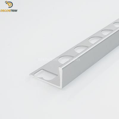 China Matt Satin Aluminium Tile Trim 10mm For Tile Edging Protection for sale