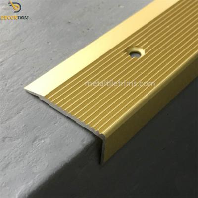 China Protective Screw Fix Stair Nosing Tile Trim For Step Edge Decoration for sale
