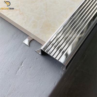 China 12mm Brush Stair Nosing Tile Trim Stainless Steel 304 Material for sale