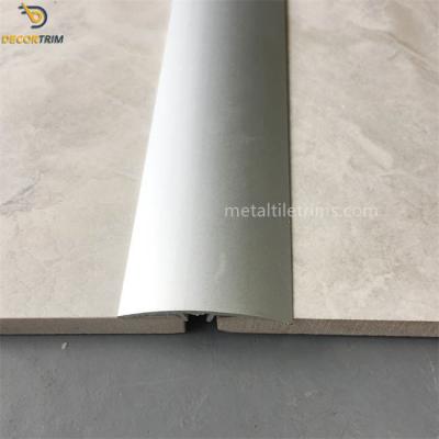China Anodized Matt Silver Floor Transition Strip Same Height 40.5mm Width for sale