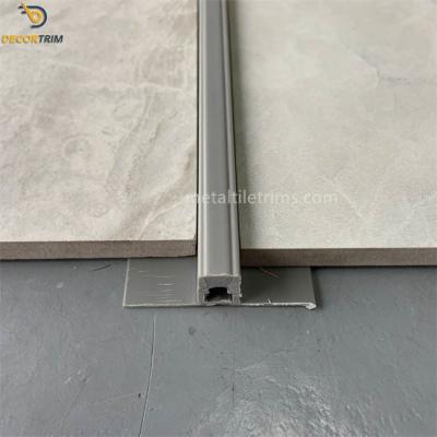 China Grey Color PVC Tile Expansion Joint Strips For Subdividing Large Tile Bays for sale