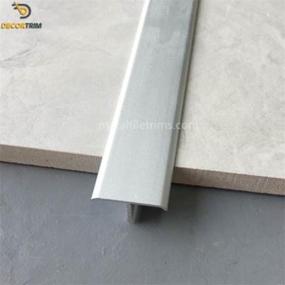 China Matt Silver T Molding Transition Strip , Tile To Wooden Floor Strip 20mm for sale