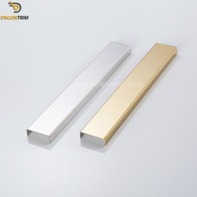 China Stainless Steel U Channel Strip , Wall Transition Strips 8k Mirror Finish OEM ODM for sale