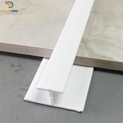 China White Color Tile PVC Trim , Wall Tile Edging Strip For MDF UV Board Connection for sale