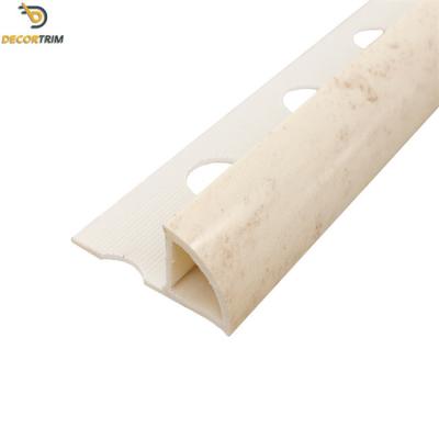 China Protective PVC Tile Trim Curved Closed 10mm 12mm For Wall Corners for sale
