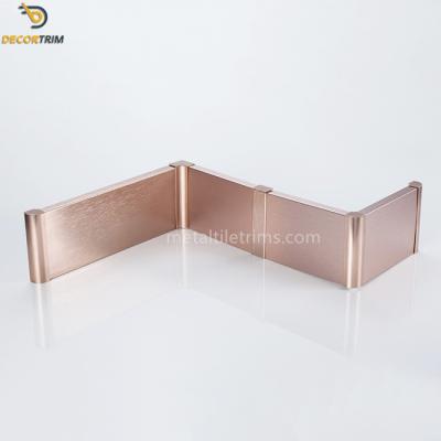 China Rose Gold Skirting Board Profiles 60mm 80mm 100mm For Decoration for sale