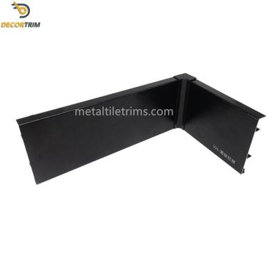 China Brush Bright Black Skirting Board Profiles 80mm Aluminum Alloy 6063 Material for sale