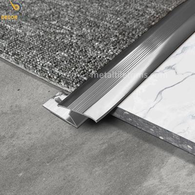 China Shiny Silver Carpet Transition Strip Tile To Carpet 3000mm Length for sale