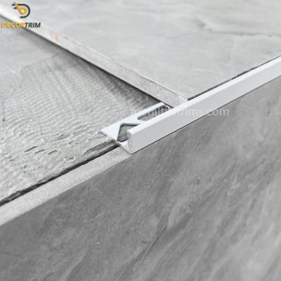 China External Corner Straight Edge Metal Tile Trims L Shape Matt Silver Aluminum for sale