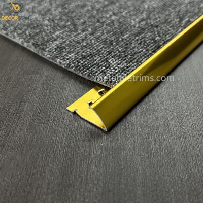 China Curvado forme el suelo de madera del oro brillante para alfombrar la tira de transición en venta