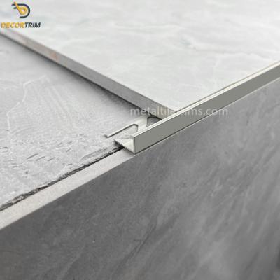 China L Shape Straight Edge 8mm Aluminium Tile Trim Profile thickness 1.1mm for sale