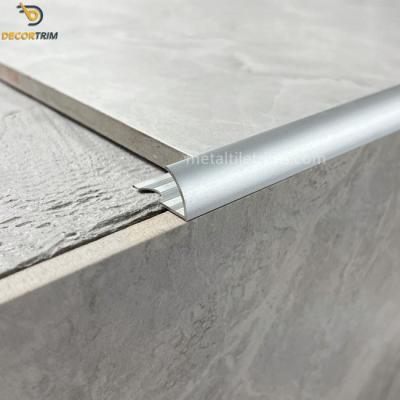 China Round Thickness 0.9mm Metal Tile Trims Aluminum Ceramic Tile Corner for sale