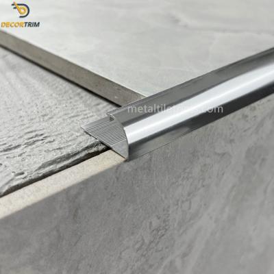 China 12.5mm Silver Aluminium Tile Edging Strip custom Metal Tile Border for sale