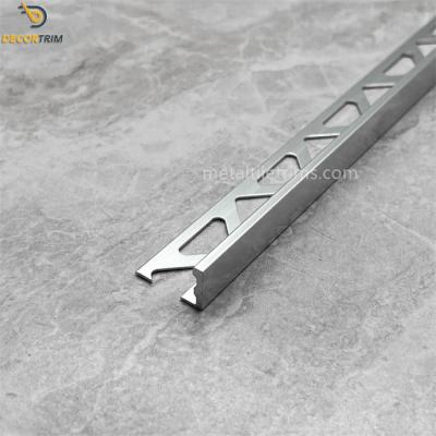 China 12mm L Shape Metal Tile Trim Aluminum Wall Tile Trim Edging for sale