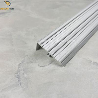 China Corner Trim Metal Stair Trims Nosings F Shape Alloy 6063 Material for sale