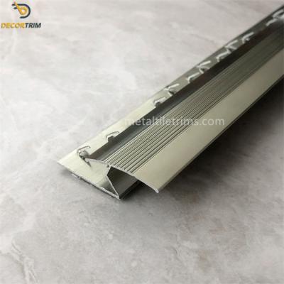 China Titanium Carpet Accessories Carpet Transition Strip With Gripper Punching for sale