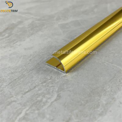 China 3 Meters Aluminum Edge Strip Carpet Transition Strip Flooring Trim Gold zu verkaufen