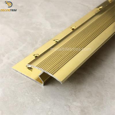 中国 Aluminum Transition Strips Carpet Transition Strip Gold Color ODM 8.5mm 販売のため