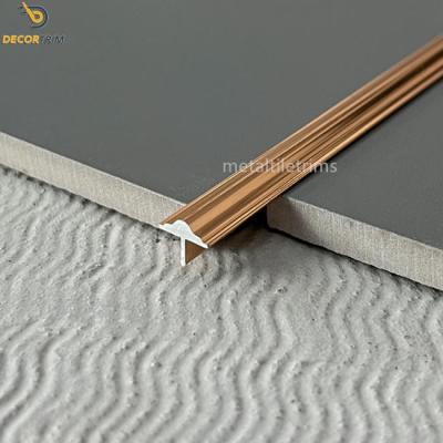 China T Trim Edging T Shaped Transition Strip Tile Metal Trim 2.5m / 3m Te koop