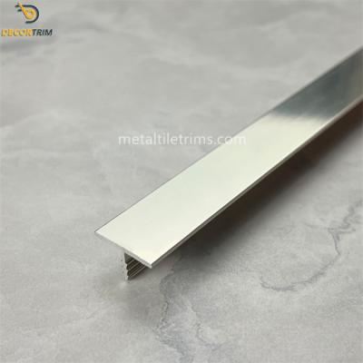 China Floor Tile Accessories Silver Carpet Edge Trim , Alloy 6063 Material en venta