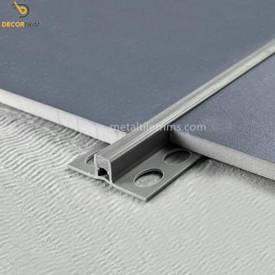 China External Edge  Metal Trim Expansion Joint Profile Silver Rubber OEM en venta