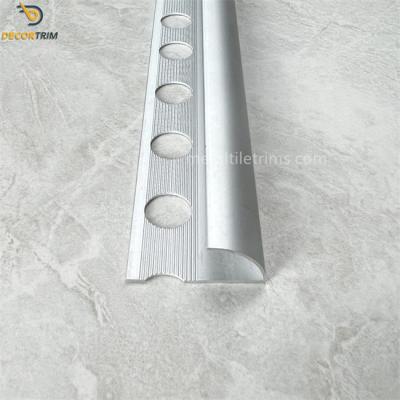 China L Shaped Aluminum Tile Trim Strips Quarter Round Trim Silver Colored for sale