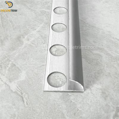 China Metal Trim Voor Hout Marmer Hoek Trim Tile Trim 8mm Chrome ODM Te koop