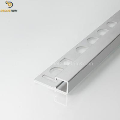 China Wandtegel Externe hoek behang 10 mm Vierkant Randtegel Behang Aluminium Te koop