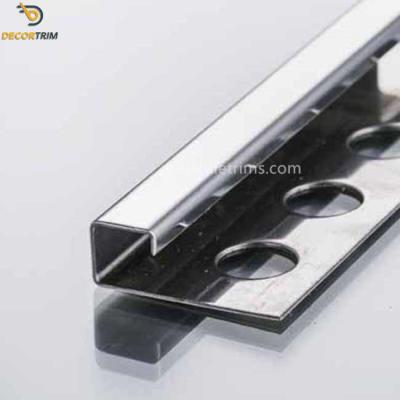 China Wall Tile Trim Square Shaped Stainless Steel Tile Trim 8k SS201 / 304 Edging for sale