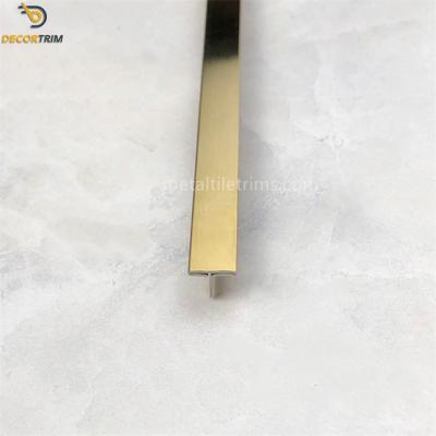 中国 Supply Stainless Steel T Shape Tile Trim For Wall Metal Tile Angle Trim Ceramic 販売のため