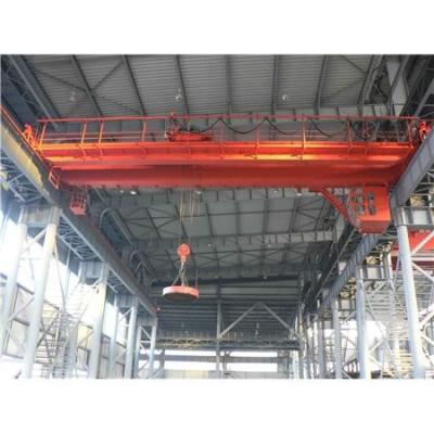 China QC type electromagnetic bridge crane A6 heavy duty with cabin control for steel mills for sale