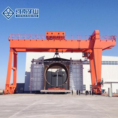 China Electric Trolley Mounted A5 20/10T Container Gantry Crane Suitable for factories, port warehouses for sale