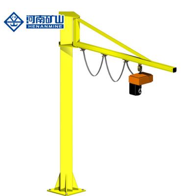 China Electric Truck Pillar Mounted Jib Crane Heavy Duty With Electric Hoist for sale