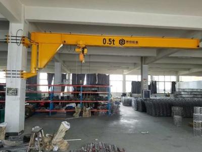 China BX Wall Slewing Jib Crane With Single Or Double Speed Electric Hoist And Chian Hoist for sale