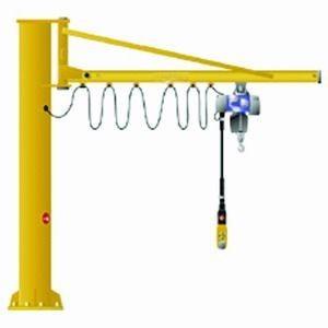 China Pendant Control M3 8M/Min Floor Mounted Jib Crane with electric hoist for sale