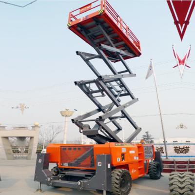 China Het opheffen hoogte van 14m zelf-Scherp vorktype lucht werkend platform Te koop