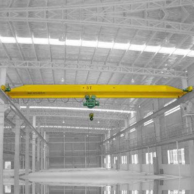 China Double Speed Remote Control Single Girder Wire Rope Hoist Overhead Crane Indoor Use for sale
