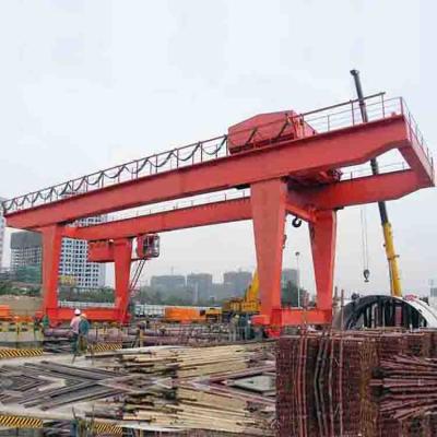 China Mobile Rail Mounted Container Double Beam Gantry Crane for sale