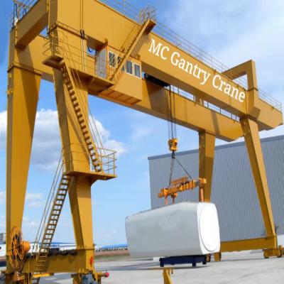 China 16 Ton Double Beam Magnetic Traveling Rail Gantry Crane Cabin Control for sale