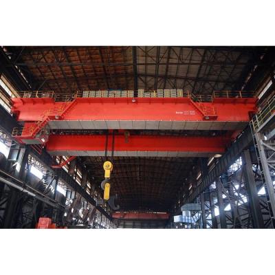 China 40 Ton Double Girder Electric Overhead Traveling Ladle Handling Crane Cabin Control for sale