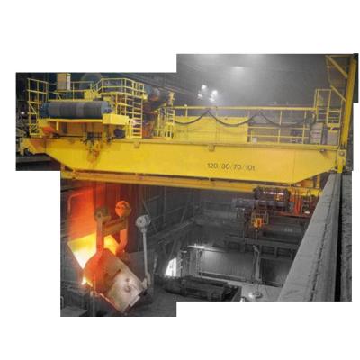 China 40 Ton Double Beam Electric Overhead Traveling Foundry Crane for sale